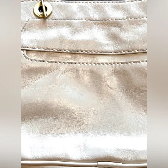 HOBO Refine Double Strap Shoulder Bag - Latte Cream with Gold Hardware - Picture 15 of 17
